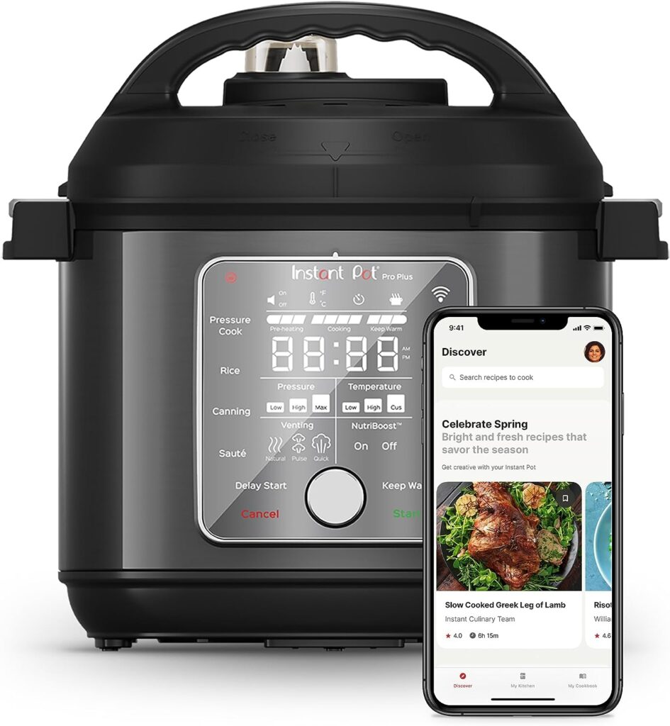 Instant Pot Pro Plus Wi-Fi Smart 10-in-1, Pressure Cooker, Slow Cooker