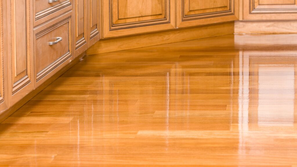 Close-up view of sap stains in hardwood flooring, displaying discolorations from blue-stain fungi in the sapwood, highlighting the natural causes behind these unique color variations that do not affect the wood's structural integrity.